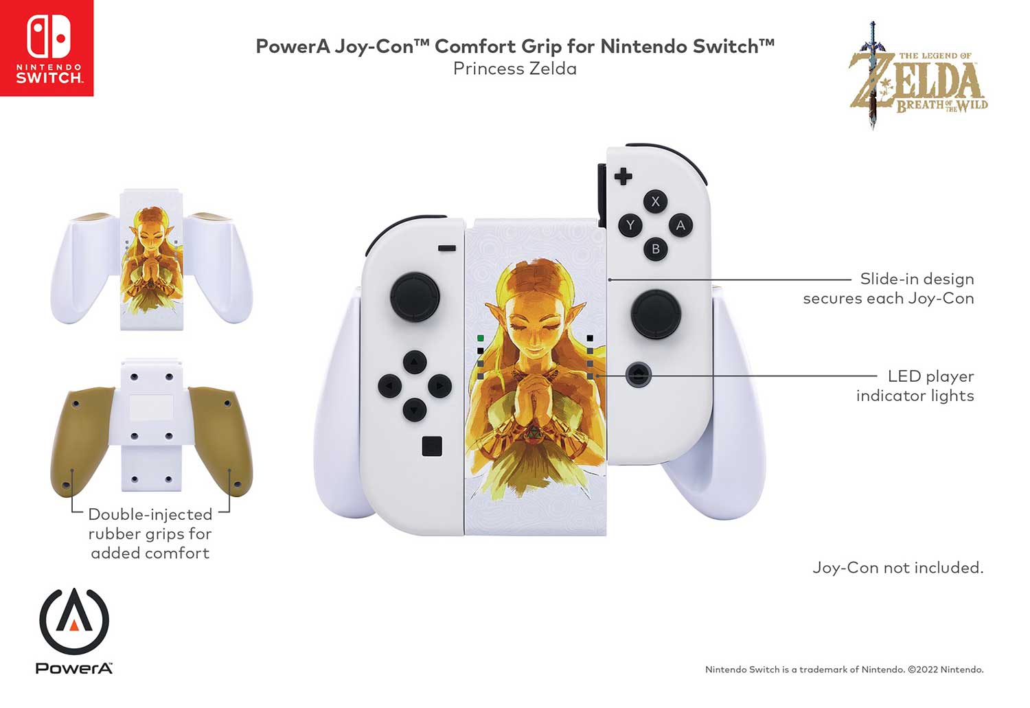 Suport controller Joy-Con POWERA Comfort Grip Princess Zelda